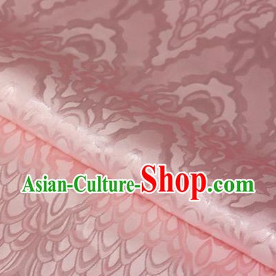 Chinese Traditional Royal Scale Pattern Pink Brocade Material Cheongsam Classical Fabric Satin Silk Fabric