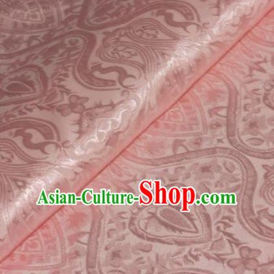 Chinese Traditional Royal Pattern Pink Brocade Material Cheongsam Classical Fabric Satin Silk Fabric