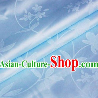 Chinese Traditional Hanfu Royal Pattern Blue Brocade Material Cheongsam Classical Fabric Satin Silk Fabric