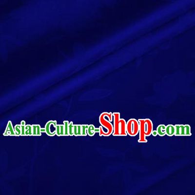 Chinese Traditional Hanfu Royal Pattern Royalblue Brocade Material Cheongsam Classical Fabric Satin Silk Fabric