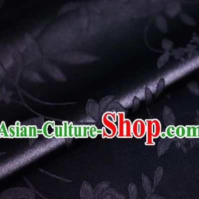 Chinese Traditional Hanfu Royal Pattern Black Brocade Material Cheongsam Classical Fabric Satin Silk Fabric