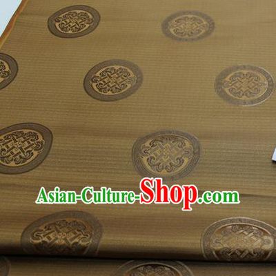 Chinese Traditional Tang Suit Fabric Royal Lucky Pattern Bronze Brocade Material Hanfu Classical Satin Silk Fabric