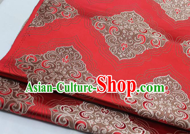 Chinese Traditional Tang Suit Red Brocade Royal Pattern Satin Fabric Material Classical Silk Fabric Chinese Traditional Tang Suit Red Brocade Royal Pattern Satin Fabric Material Classical Silk Fabric