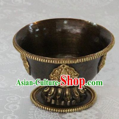 Chinese Traditional Buddhism Copper Bowl Feng Shui Items Vajrayana Buddhist Cup Decoration