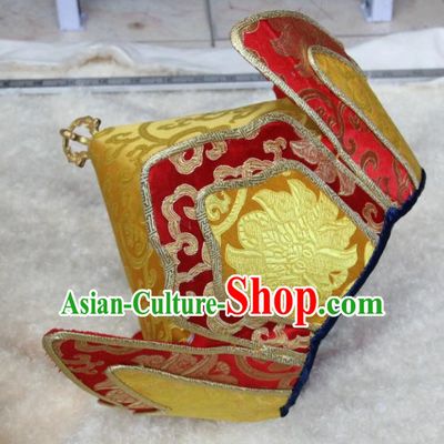 Chinese Traditional Buddhist Brocade Hat Tibetan Buddhism Hutukta Hat
