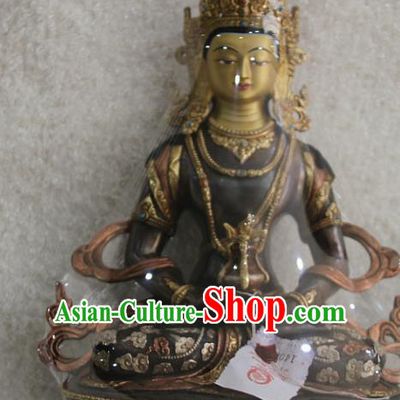Chinese Traditional Buddhist Copper Buddha Longevity God Statue Tibetan Buddhism Feng Shui Items Sculpture