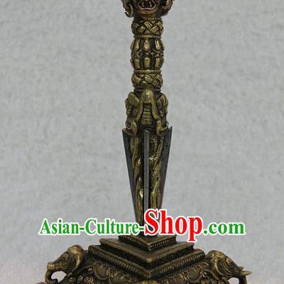 Chinese Traditional Feng Shui Items Buddhism Dorje Phurba Buddhist Bronze Vajra Pestle