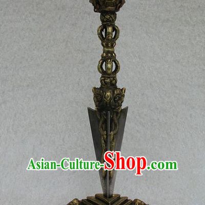 Chinese Traditional Feng Shui Items Buddhism Dorje Phurba Buddhist Carving Copper Vajra Pestle