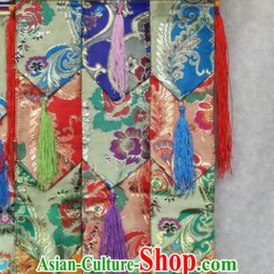 Chinese Traditional Buddhist Temple Brocade Curtain Tibetan Buddhism Portiere Decoration