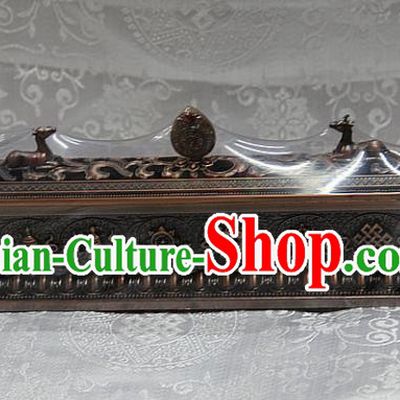 Chinese Traditional Buddhist Brass Censer Buddha Incense Burner Decoration Tibetan Buddhism Feng Shui Items