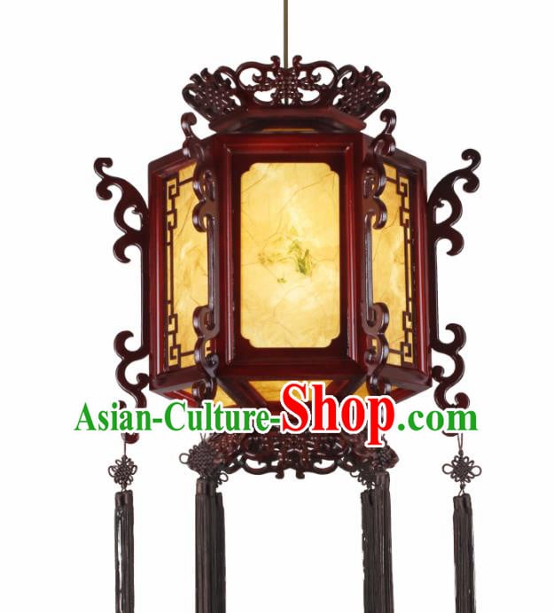 Chinese Traditional Ink Painting Wood Palace Lantern Handmade New Year Hanging Lanterns Ceiling Lamp Chinese Traditional Ink Painting Wood Palace Lantern Handmade New Year Hanging Lanterns Ceiling Lamp