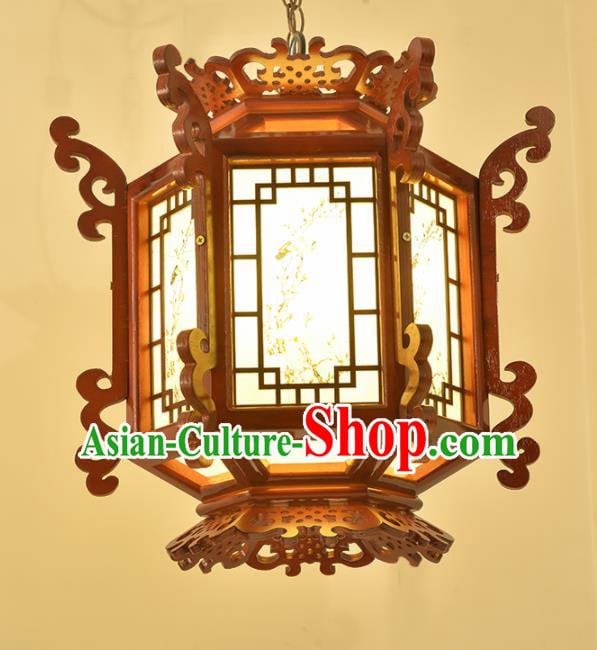 Chinese Traditional Handmade Hexagonal Wood Carving Palace Lantern Classical Hanging Lanterns Ceiling Lamp Chinese Traditional Handmade Hexagonal Wood Carving Palace Lantern Classical Hanging Lanterns Ceiling Lamp