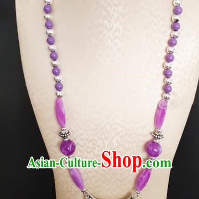 Traditional Chinese Mongol Nationality Accessories Mongolian Ethnic Folk Dance Necklace for Women