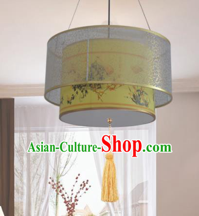 Chinese Traditional Classical Yellow Ceiling Palace Lantern Handmade New Year Lanterns Hanging Lamp Chinese Traditional Classical Yellow Ceiling Palace Lantern Handmade New Year Lanterns Hanging Lamp