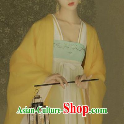 Chinese Ancient Palace Maidservant Hanfu Dress Traditional Tang Dynasty Court Maid Historical Costume for Women