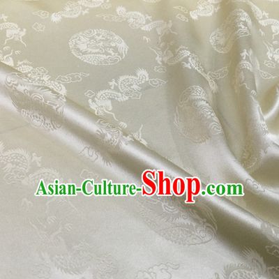 Beautiful Classic Royal 100% Pure Silk Round Dragon Pattern Fabric Chinese Traditional Silk Fabrics