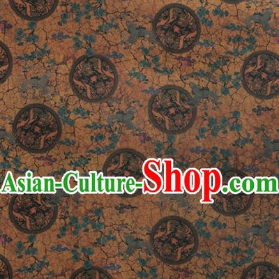 Palace Classic Royal 100% Pure Silk Round Dragon Pattern Fabric Chinese Traditional Silk Fabrics