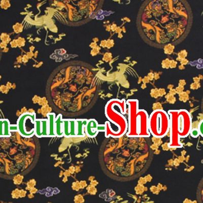 Ancient Palace Style 100% Pure Silk Round Dragon Pattern Fabric Chinese Royal Silk Fabrics