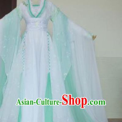 Chinese Traditional Cosplay Costume Ancient Swordswoman Princess Green Hanfu Dress for Women