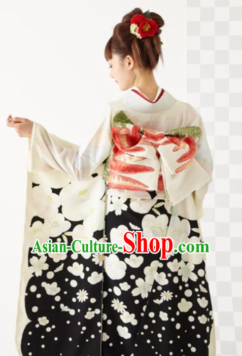 Japanese Traditional Handmade Furisode Kimono Dress Asian Japan Geisha Yukata Costume for Women