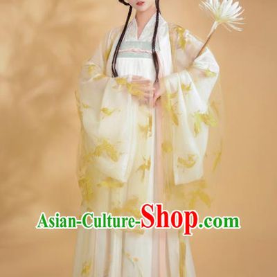 Chinese Ancient Court Princess Embroidered Hanfu Dress Tang Dynasty Historical Costume for Women