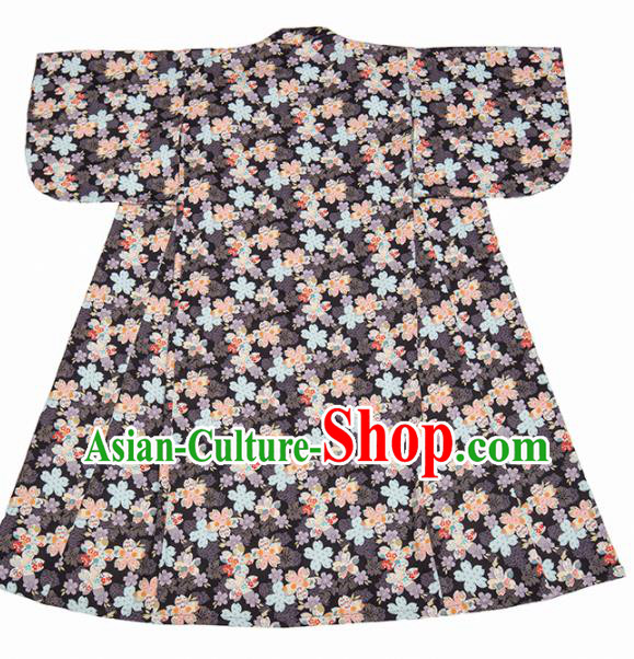 Handmade Japanese Traditional Costume Black Furisode Kimono Dress Asian Japan Yukata for Women Handmade Japanese Traditional Costume Black Furisode Kimono Dress Asian Japan Yukata for Women