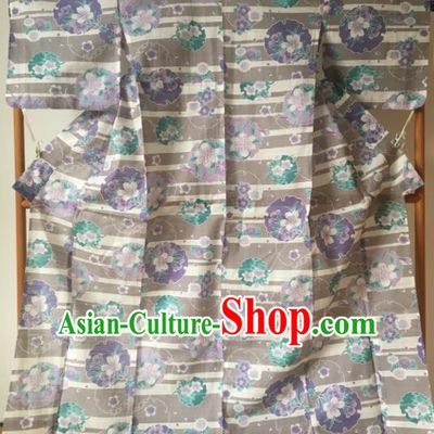 Japanese Traditional Costume Geisha Printing Sakura Furisode Kimono Asian Japan Yukata Dress for Women