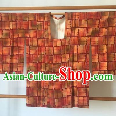 Traditional Japanese Samurai Kimono Red Haori Coat Asian Japan Handmade Warrior Yukata Costume for Men