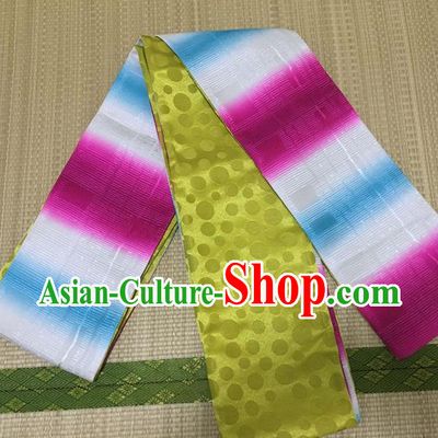Japanese Traditional Kimono Golden Belts Asian Handmade Japan Geisha Yukata Waistband for Women