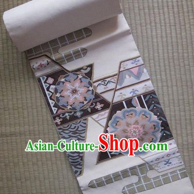 Japanese Traditional Court Yukata Belts Asian Handmade Japan Geisha Kimono Brocade Waistband for Women