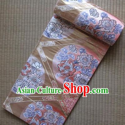 Japanese Traditional Yukata Embroidered Golden Belts Asian Japan Court Handmade Geisha Kimono Brocade Waistband for Women