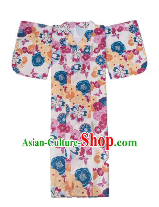 Traditional Japanese Classical Printing Kimono Asian Japan Costume Geisha Yukata Dress for Women