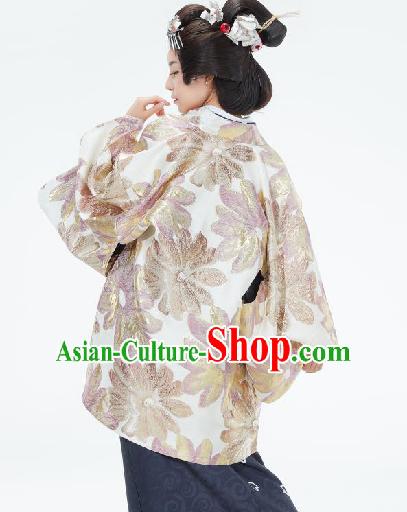 Traditional Japanese Haori Kimono Coat Asian Japan Handmade Yukata Costume for Women Traditional Japanese Haori Kimono Coat Asian Japan Handmade Yukata Costume for Women
