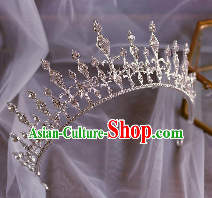 Handmade Wedding Hair Accessories Baroque Bride Crystal Royal Crown for Women Handmade Wedding Hair Accessories Baroque Bride Crystal Royal Crown for Women