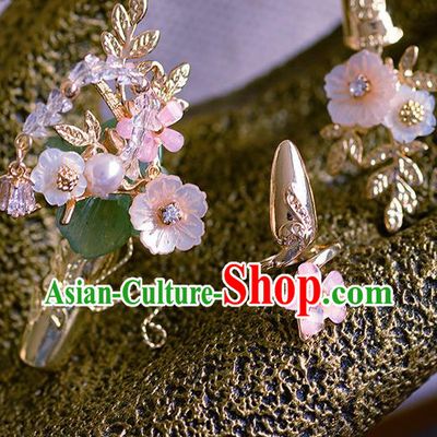 Traditional Chinese Ancient Palace Nail Wrap Handmade Wedding Fingernail Accessories for Women