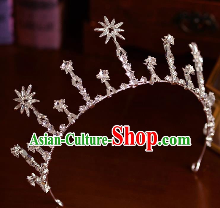 Handmade Wedding Hair Accessories Baroque Bride Zircon Royal Crown for Women Handmade Wedding Hair Accessories Baroque Bride Zircon Royal Crown for Women
