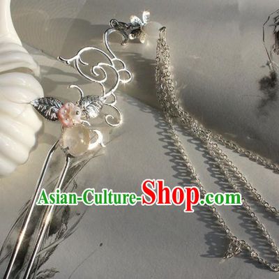 Traditional Chinese Ancient Hanfu Hair Clip Princess Tassel Hairpins Handmade Hair Accessories for Women