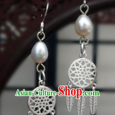 Traditional Chinese Ancient Wedding Hanfu Earrings Handmade Jewelry Accessories for Women