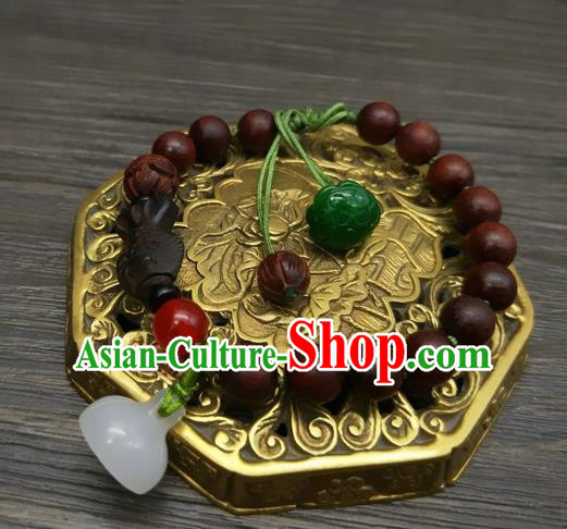 Traditional Chinese Ancient Prince Rosewood Bracelet Handmade Hanfu Accessories for Men Traditional Chinese Ancient Prince Rosewood Bracelet Handmade Hanfu Accessories for Men