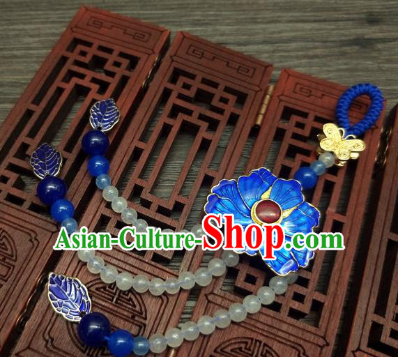 Traditional Chinese Ancient Palace Cloisonne Lotus Brooch Handmade Hanfu Tassel Breastpin Pendant for Women Traditional Chinese Ancient Palace Cloisonne Lotus Brooch Handmade Hanfu Tassel Breastpin Pendant for Women