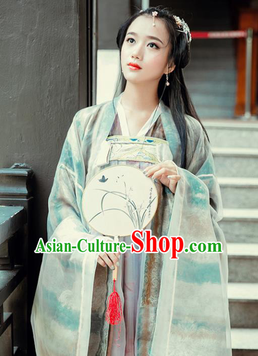Chinese Tang Dynasty Imperial Consort Historical Costume Traditional Ancient Peri Embroidered Hanfu Dress for Women Chinese Tang Dynasty Imperial Consort Historical Costume Traditional Ancient Peri Embroidered Hanfu Dress for Women