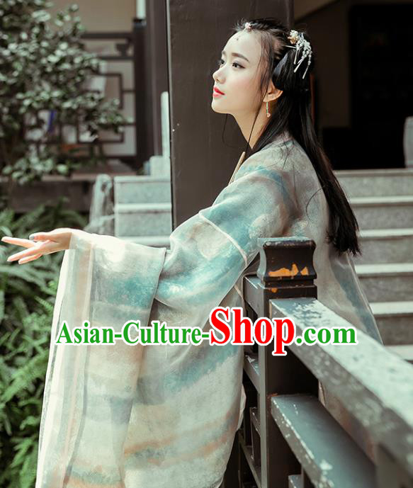 Chinese Tang Dynasty Imperial Consort Historical Costume Traditional Ancient Peri Embroidered Hanfu Dress for Women Chinese Tang Dynasty Imperial Consort Historical Costume Traditional Ancient Peri Embroidered Hanfu Dress for Women