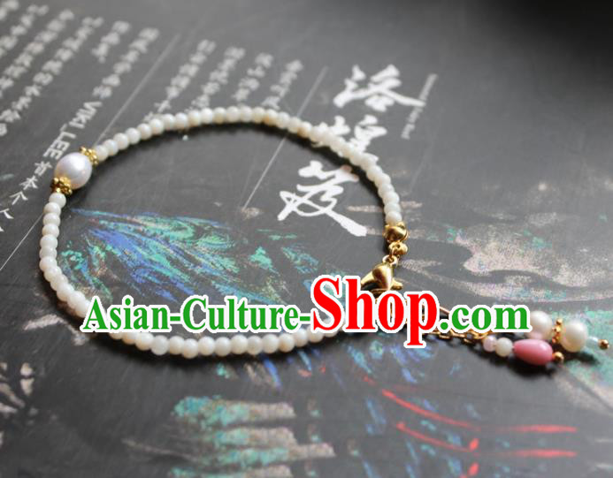 Handmade Chinese Ancient Pearls Bracelet Traditional Hanfu Wedding Jewelry Accessories for Women Handmade Chinese Ancient Pearls Bracelet Traditional Hanfu Wedding Jewelry Accessories for Women