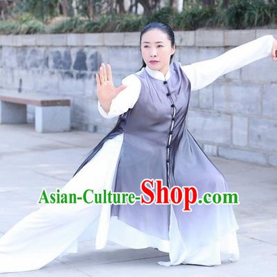 Traditional Chinese Martial Arts Navy Costume Professional Tai Chi Competition Kung Fu Uniform for Women
