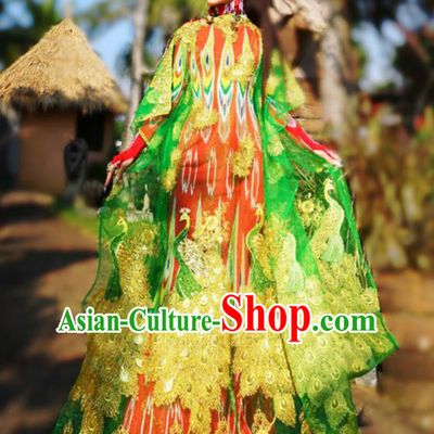 Chinese Traditional Catwalks Costume National Cheongsam Tang Suit Qipao Dress for Women