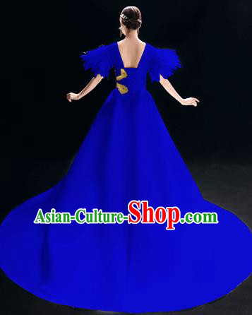 Top Grade Catwalks Royalblue Full Dress Modern Dance Party Compere Costume for Women Top Grade Catwalks Royalblue Full Dress Modern Dance Party Compere Costume for Women
