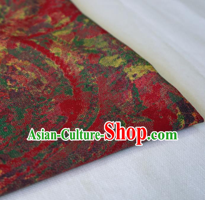 Asian Chinese Traditional Pattern Red Watered Gauze Cheongsam Silk Fabric Chinese Fabric Material Asian Chinese Traditional Pattern Red Watered Gauze Cheongsam Silk Fabric Chinese Fabric Material