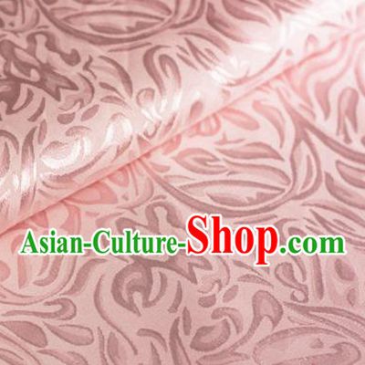 Asian Chinese Traditional Pattern Light Pink Brocade Cheongsam Silk Fabric Chinese Satin Fabric Material