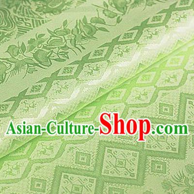 Asian Chinese Traditional Royal Pattern Green Brocade Cheongsam Silk Fabric Chinese Satin Fabric Material