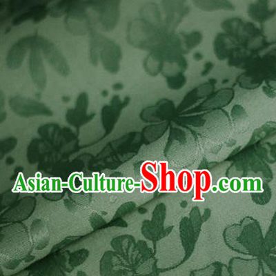 Asian Chinese Traditional Classical Pattern Green Brocade Cheongsam Silk Fabric Chinese Satin Fabric Material